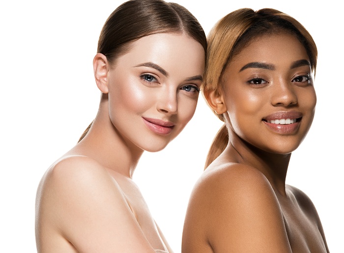 Different skin types from different races