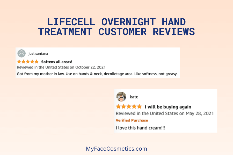 lifecell overnight hand treatment cream customer reviews