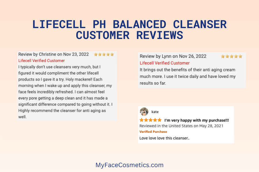 lifecell pH Balanced cleanser customer reviews