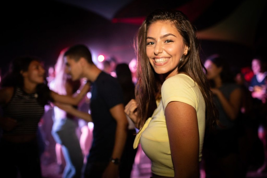 Girl smiling at a party